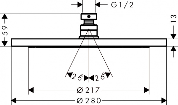   Hansgrohe Croma 280 1jet 26220670  