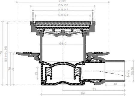 ������� ���� Pestan Confluo Standard Black Glass 1 15x15