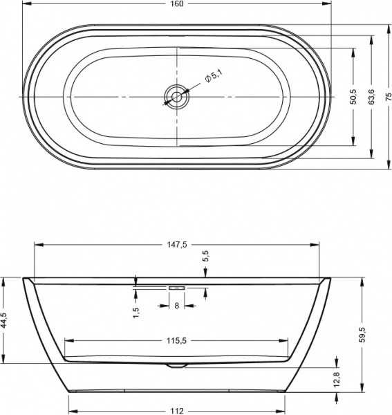   Riho Inspire BD1000500000000 160x75