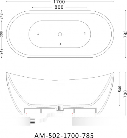 ��������� ����� Art&Max AM-502-1700-785 170x80