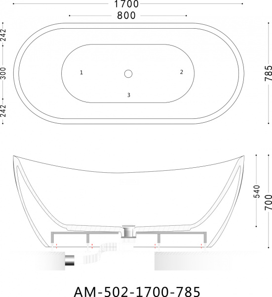   Art&Max AM-502-1700-785 170x80