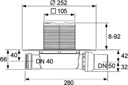 ������� ���� TECE TECEdrainpoint S 110 3601100