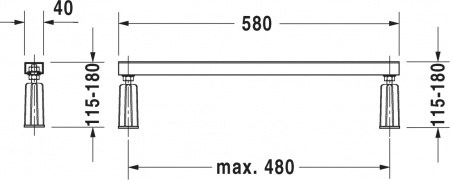 ��������� ����� Duravit D-Neo 700475000000000 180x80