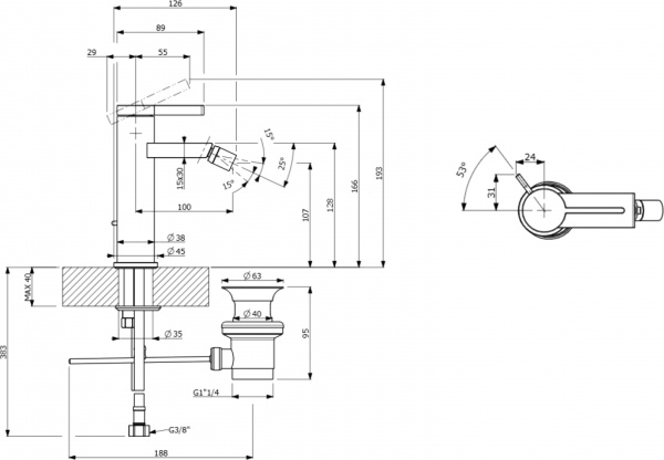  Villeroy & Boch Dawn TVB10620115061  