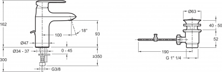 ��������� Jacob Delafon Kumin E98827-CP ��� ��������