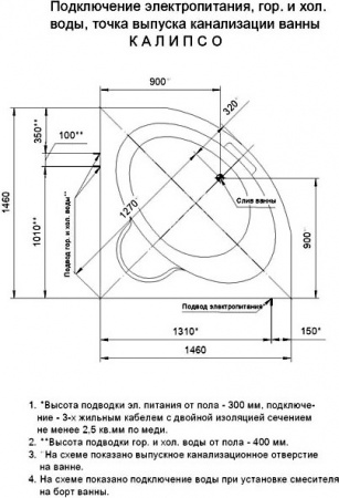 Акриловая ванна Акватек Калипсо KAL146-0000005 145x145 с гидромассажем и экраном Акриловая ванна Акватек Калипсо KAL146-0000005 145x145 с гидромассажем и экраном