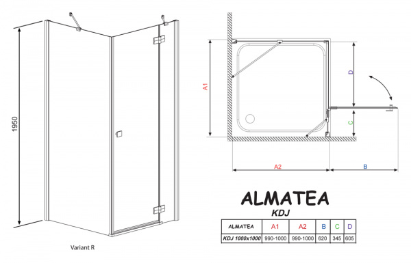  Radaway Almatea KDJ 100 100 