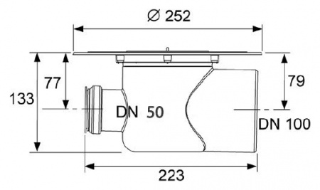    Tece TECEdrainpoint S  DN 100 DN 50(360 75 00)