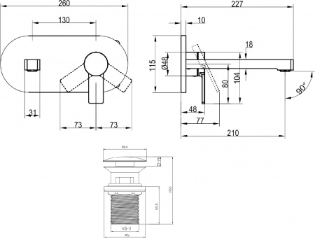  Villeroy & Boch Architectura TVW10311211061  