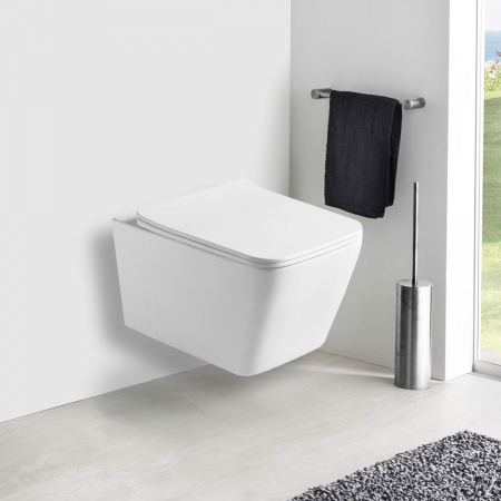 Унитаз подвесной Vincea Q-Line VT1-12MW матовый белый Унитаз подвесной Vincea Q-Line VT1-12MW матовый белый