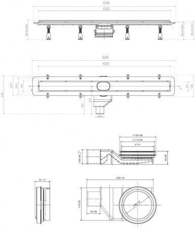 ������� ����� Pestan Confluo Frameless Line 650 ������� ����