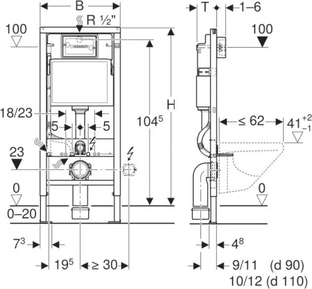     Geberit Duofix 458.133.21.1   