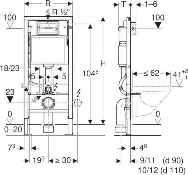     Geberit Duofix 458.133.21.1   