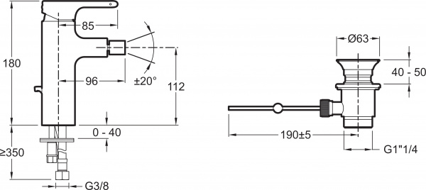  Jacob Delafon Singulier E10865-CP  