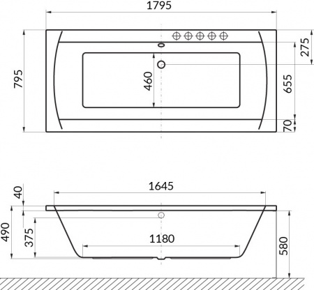   Excellent Aquaria Lux 180x80