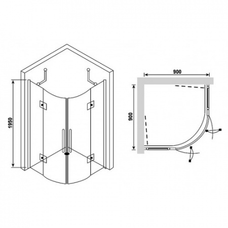   RGW Leipzig LE-55 900x900x1950  ,  