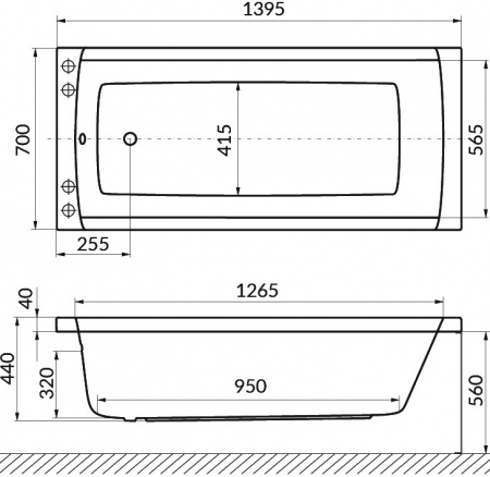 Акриловая ванна Excellent Aquaria WAEX.AQU14.RELAX 140x70 Акриловая ванна Excellent Aquaria WAEX.AQU14.RELAX 140x70