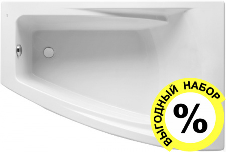 Акриловая ванна Roca Hall Angular 150x100 R + смеситель для ванны с душем Акриловая ванна Roca Hall Angular 150x100 R + смеситель для ванны с душем