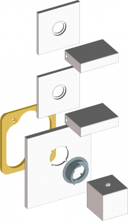  Bossini Rectangular 2 Outlets LP Z033203    , 