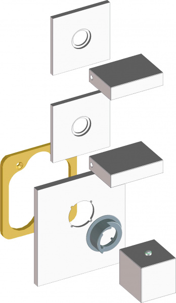  Bossini Rectangular 2 Outlets LP Z033203    , 