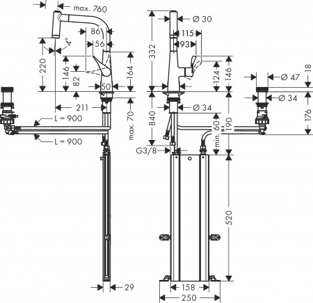  Hansgrohe Metris Select M71 73805000   , 