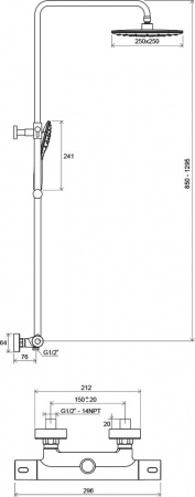 ������� ������ Ravak Termo 300 TE 093.00/150