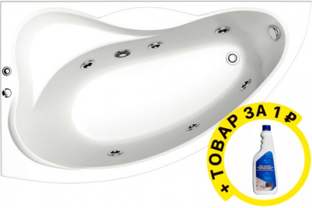 Акриловая ванна Bas Вектра 150x100 L с г/м + средство Акриловая ванна Bas Вектра 150x100 L с г/м + средство
