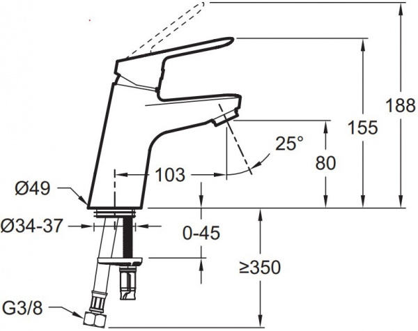  Jacob Delafon Lucien E20849-CP  