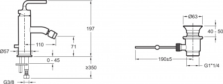  Jacob Delafon Purist E14434-4A-CP  