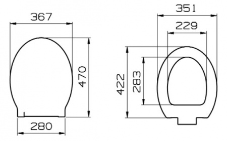 Крышка-сиденье VitrA Sunrise 75-003 без микролифта Крышка-сиденье VitrA Sunrise 75-003 без микролифта