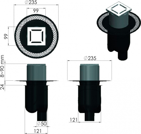 ������� ���� Berges Wasserhaus Platz Norma 091058 10x10 ��, ����