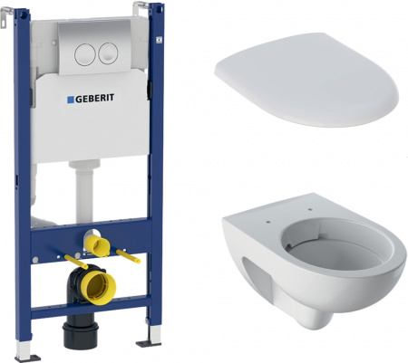 Комплект Geberit Renova унитаз + инсталляция + крышка-сиденье Комплект Geberit Renova унитаз + инсталляция + крышка-сиденье