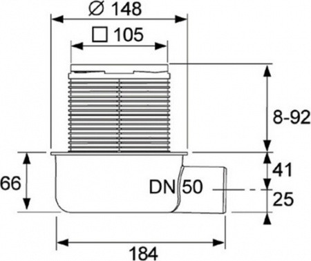 ������� ���� TECE TECEdrainpoint S 50