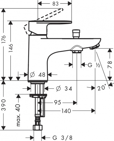  Hansgrohe Vernis Blend 71446000   , 
