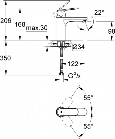  Grohe Eurosmart Cosmopolitan 23327000  
