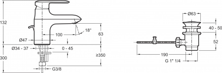  Jacob Delafon Kumin E99980-CP  