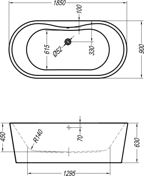   Kolpa San Comodo 5042-01 185x90