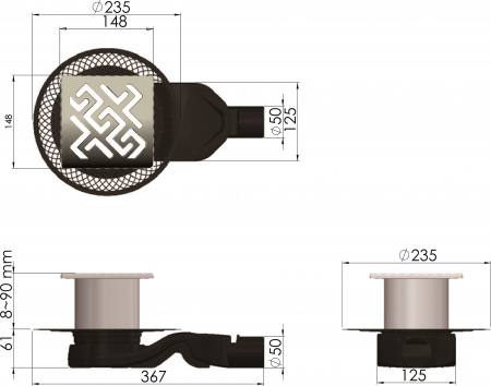 ������� ���� Berges Wasserhaus Platz Antik 092161 15 ��