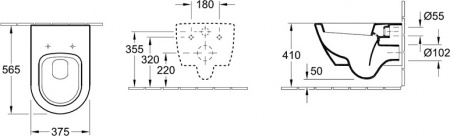 ��������  ������� ����������� ��� �������� Geberit Duofix ���������� 458.125.21.1 4 � 1 � ������� ����� + ���� ��� ������� ���������� Villeroy & Boch