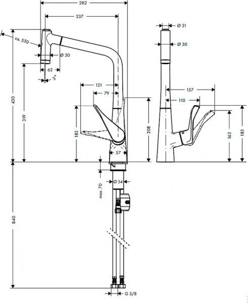  Hansgrohe Metris 14820800   