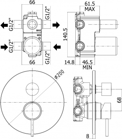  Paffoni Light LIG018CR   ,    