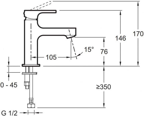  Jacob Delafon Strayt E8919-CP  