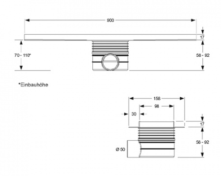   () Mepa Duschrinne (900) 150304