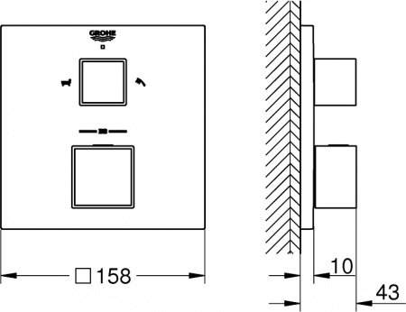  Grohe Grohtherm Cube 24155DC0    , 
