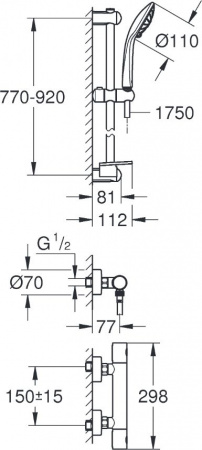   Grohe Grohtherm 1000 Cosmopolitan m 34321002