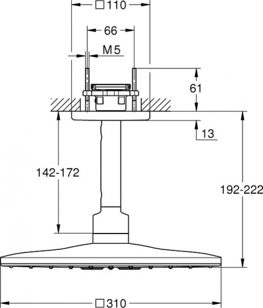  Grohe Rainshower SmartActive Cube 26481000