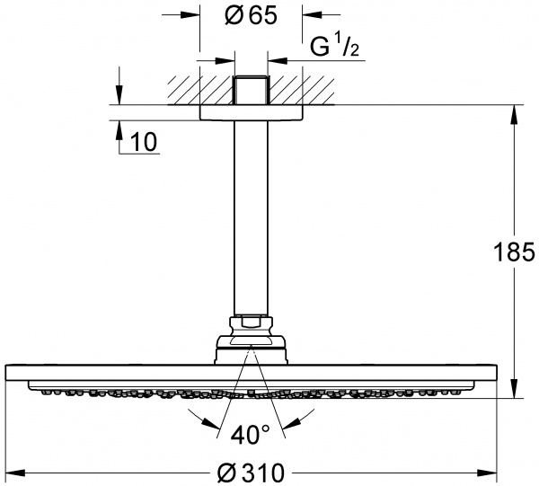   Grohe Rainshower Cosmopolitan 26067GN0