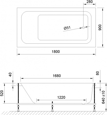   Royal Bath Accord 180x90,  