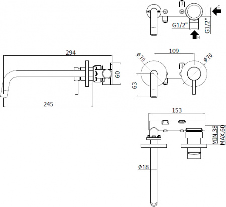 Paffoni Light LIG103NO70   ,  , 
