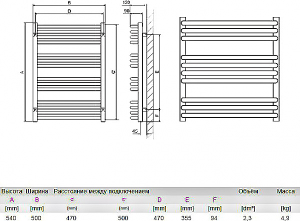   Terma Alex ALEX + Reg 2 50x54 ,  , 300W